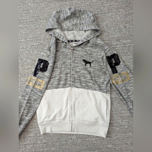 PINK Victoria's Secret's Women's (Size Small) Bling Zip-Up Hoodie - Picture 6 of 13